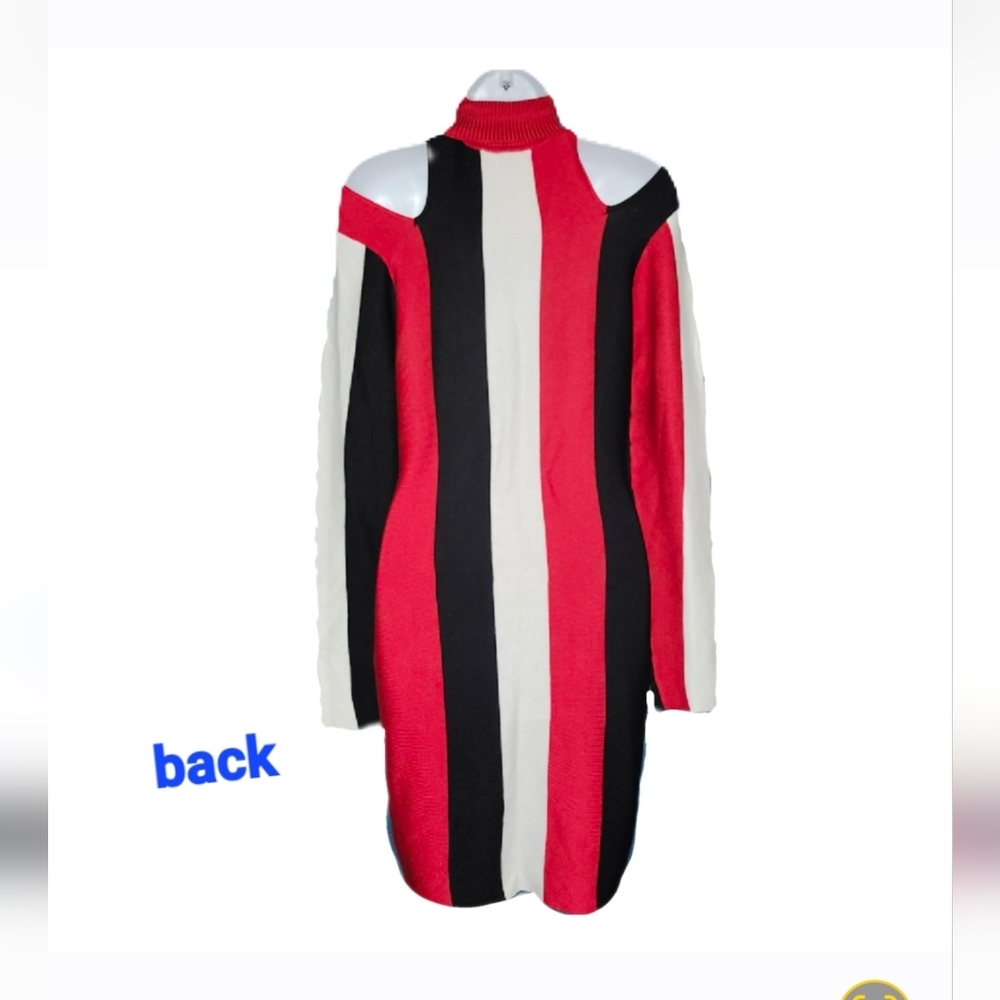 Almost Famous | Striped Off Shoulder Dress - Picture 4 of 6